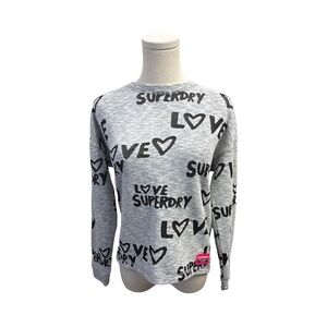 Superdry All over print burnout crewneck- size XS